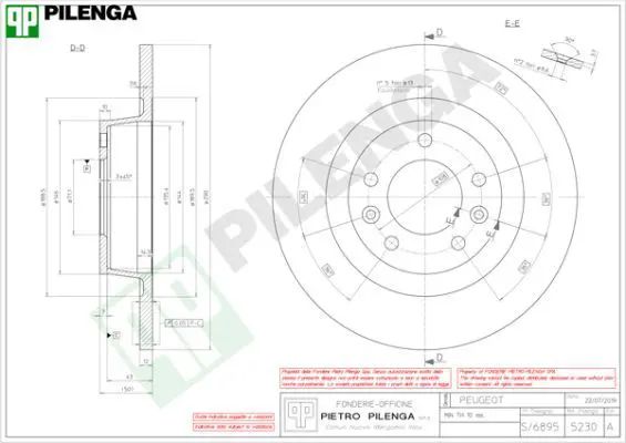 Handler.Part Brake disc PILENGA 5230 1