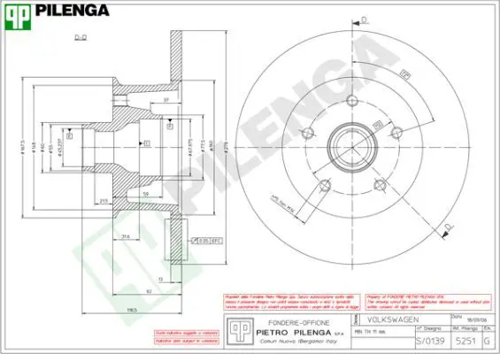 Handler.Part Brake disc PILENGA 5251 1