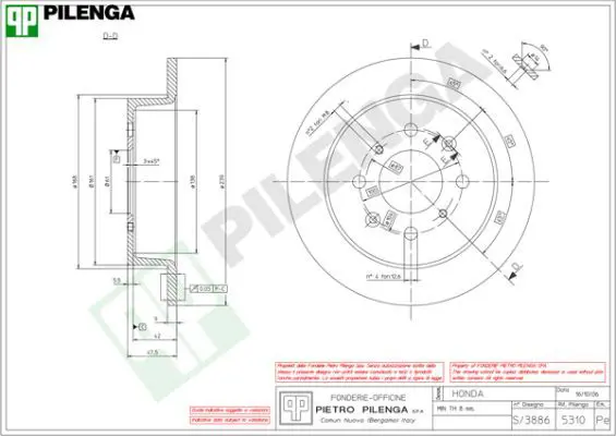 Handler.Part Brake disc PILENGA 5310 1