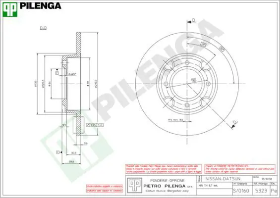 Handler.Part Brake disc PILENGA 5323 1