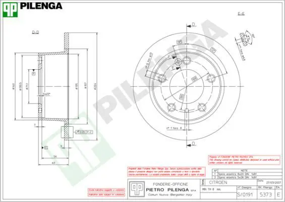 Handler.Part Brake disc PILENGA 5373 1