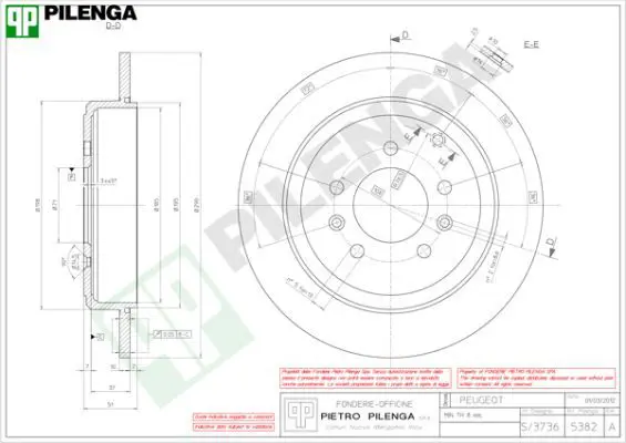 Handler.Part Brake disc PILENGA 5382 1