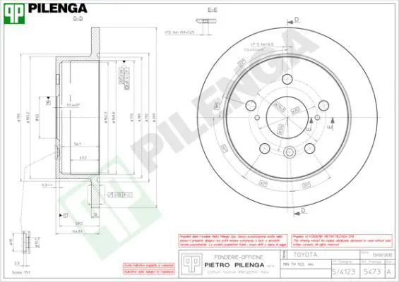 Handler.Part Brake disc PILENGA 5473 1