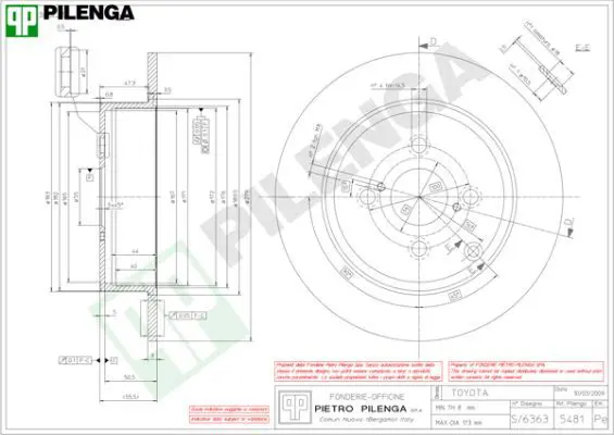 Handler.Part Brake disc PILENGA 5481 1