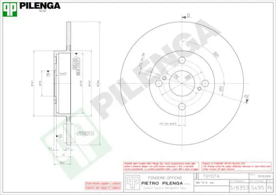 Handler.Part Brake disc PILENGA 5495 1