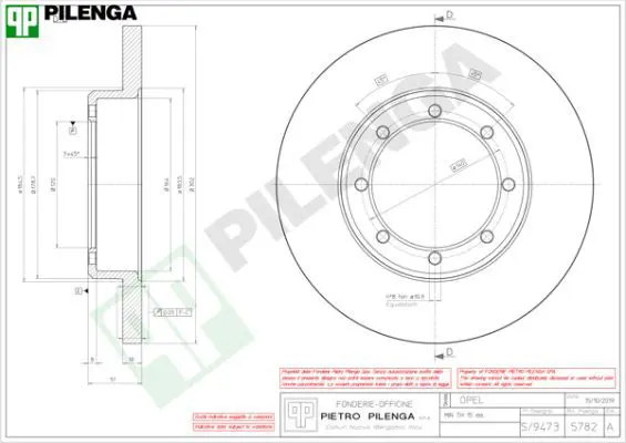 Handler.Part Brake disc PILENGA 5782 1