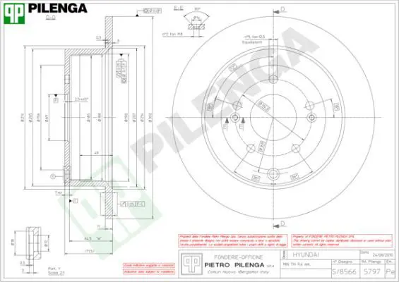 Handler.Part Brake disc PILENGA 5797 1