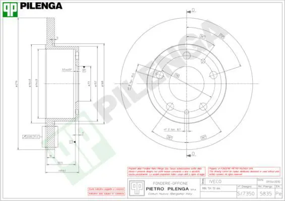 Handler.Part Brake disc PILENGA 5835 1