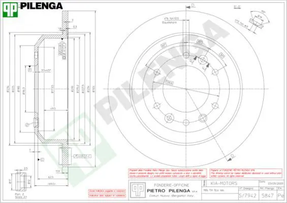 Handler.Part Brake disc PILENGA 5847 1