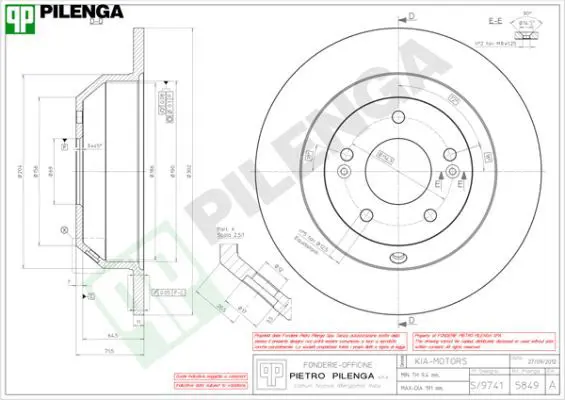 Handler.Part Brake disc PILENGA 5849 1