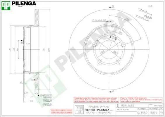 Handler.Part Brake disc PILENGA 5894 1