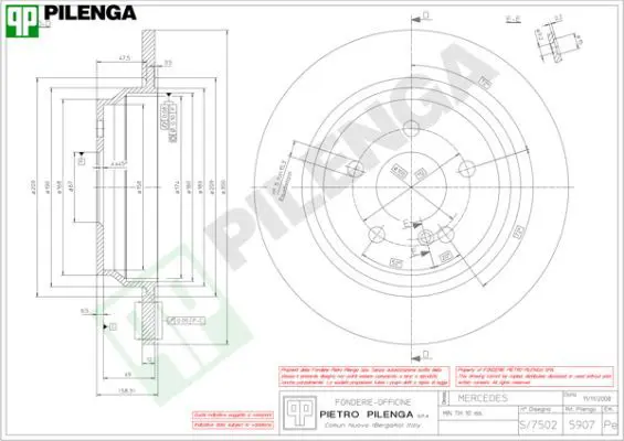 Handler.Part Brake disc PILENGA 5907 1