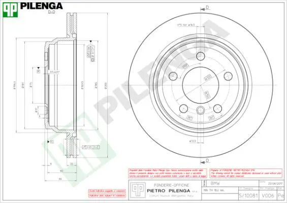 Handler.Part Brake disc PILENGA V006 1