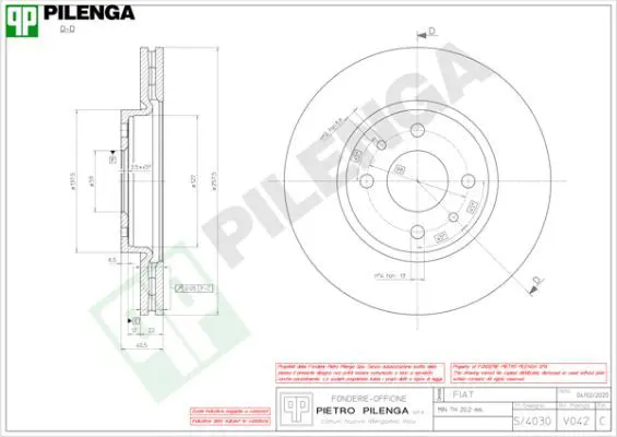 Handler.Part Brake disc PILENGA V042 1