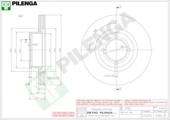 Handler.Part Brake disc PILENGA V066 1