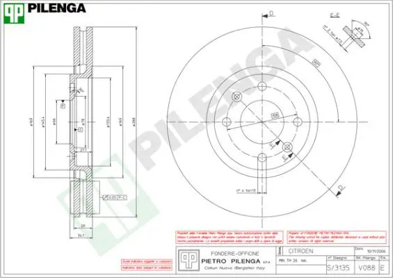 Handler.Part Brake disc PILENGA V088 1