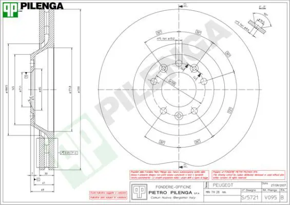 Handler.Part Brake disc PILENGA V095 1