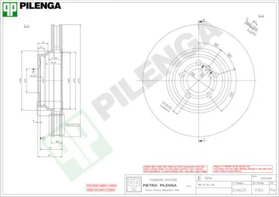 Handler.Part Brake disc PILENGA V104 1