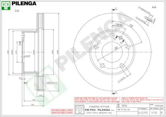 Handler.Part Brake disc PILENGA V114 1