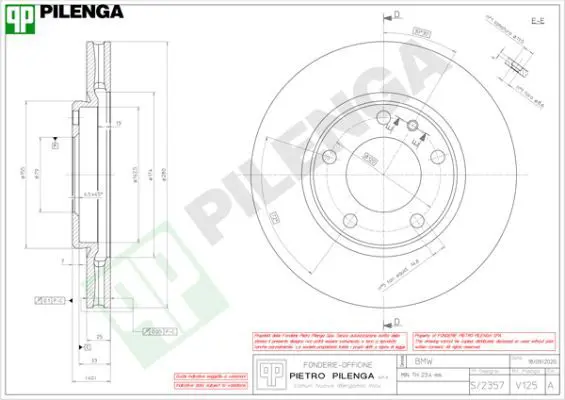 Handler.Part Brake disc PILENGA V125 1