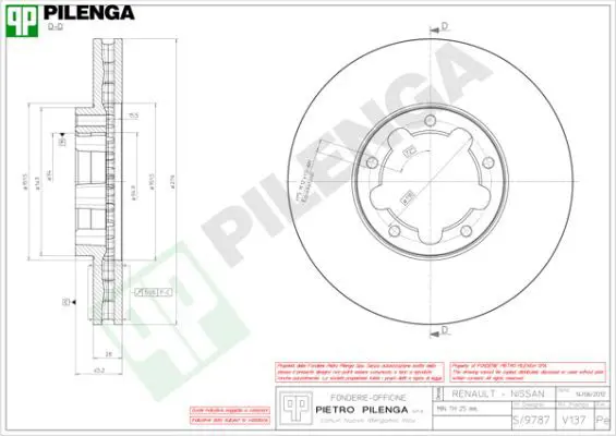 Handler.Part Brake disc PILENGA V137 1