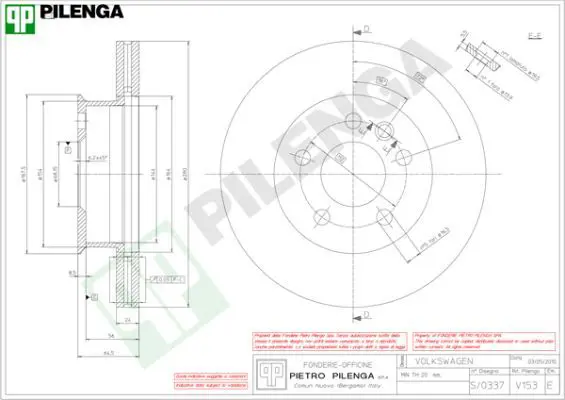 Handler.Part Brake disc PILENGA V153 1