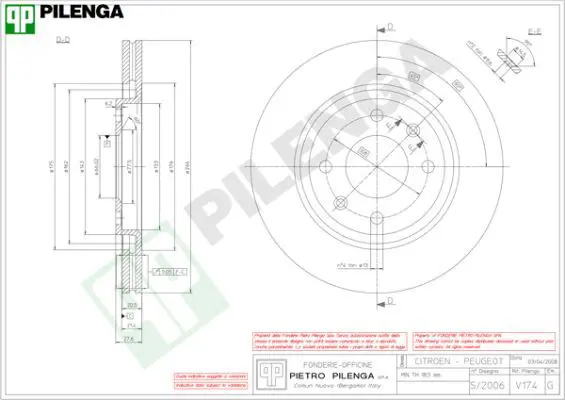 Handler.Part Brake disc PILENGA V174 1