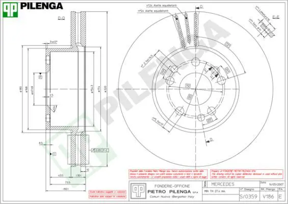 Handler.Part Brake disc PILENGA V186 1