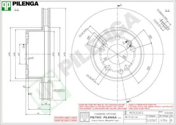 Handler.Part Brake disc PILENGA V194 1