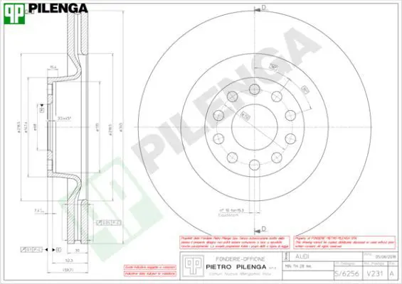 Handler.Part Brake disc PILENGA V231 1