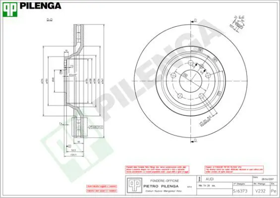 Handler.Part Brake disc PILENGA V232 1