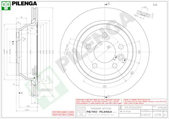 Handler.Part Brake disc PILENGA V236 1