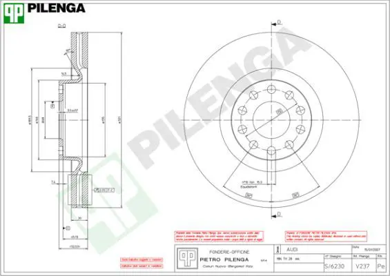 Handler.Part Brake disc PILENGA V237 1