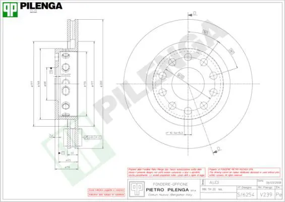 Handler.Part Brake disc PILENGA V239 1