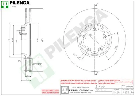 Handler.Part Brake disc PILENGA V253 1