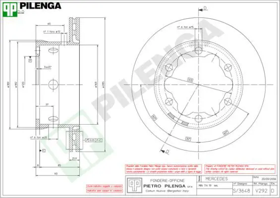 Handler.Part Brake disc PILENGA V292 1