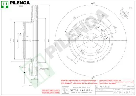 Handler.Part Brake disc PILENGA V297 1