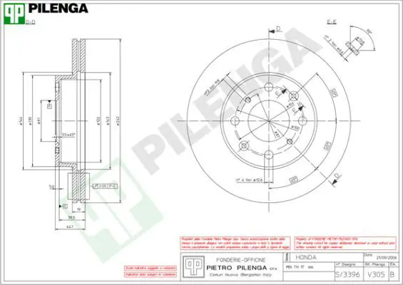 Handler.Part Brake disc PILENGA V305 1