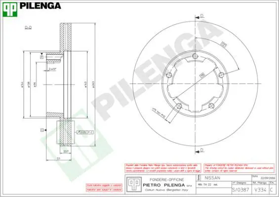 Handler.Part Brake disc PILENGA V334 1