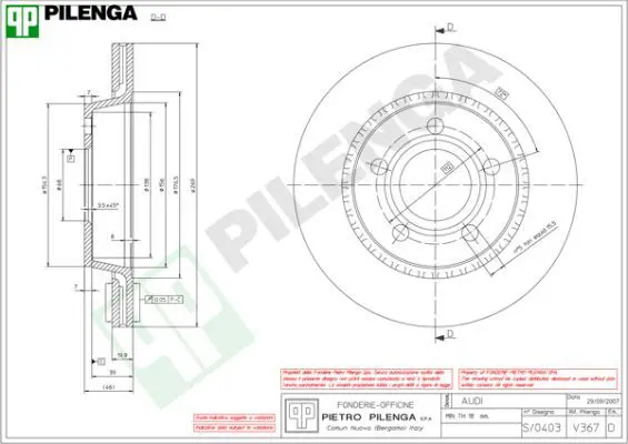 Handler.Part Brake disc PILENGA V367 1