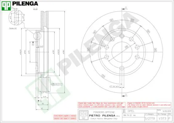 Handler.Part Brake disc PILENGA V373 1