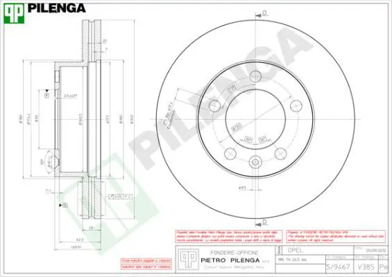 Handler.Part Brake disc PILENGA V385 1