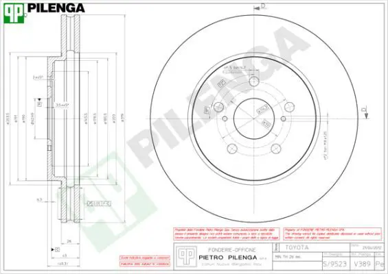 Handler.Part Brake disc PILENGA V389 1