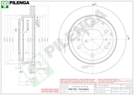 Handler.Part Brake disc PILENGA V410 1