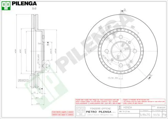 Handler.Part Brake disc PILENGA V414 1