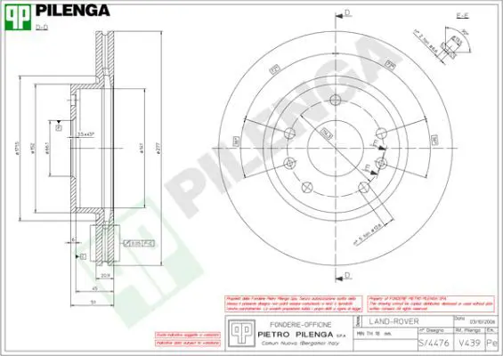 Handler.Part Brake disc PILENGA V439 1