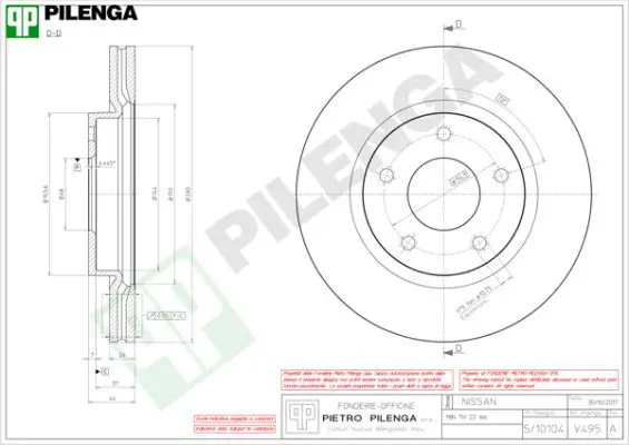 Handler.Part Brake disc PILENGA V495 1