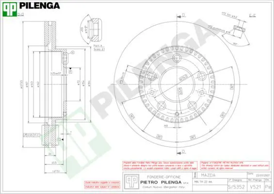 Handler.Part Brake disc PILENGA V521 1