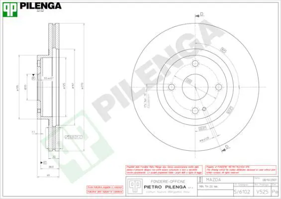 Handler.Part Brake disc PILENGA V525 1