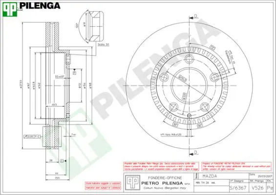 Handler.Part Brake disc PILENGA V526 1